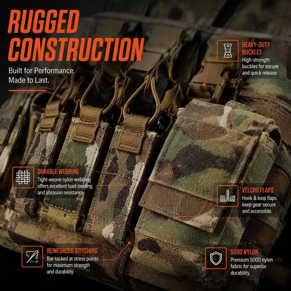 Chaleco Táctico Liteweight D3CRX Con Bolsillos Funcionales Cuádruples De 9 Mm Y Utilitarios
