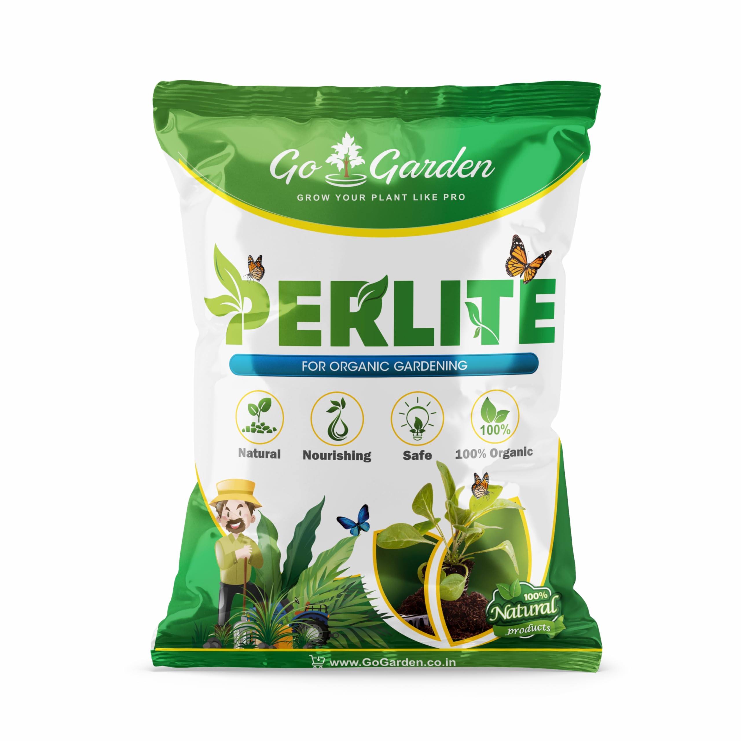Go Garden Perlite for Plants Soil Additive 500 G – Horticultural Grade | Improves Aeration & Drainage | Ideal for Indoor & Outdoor Plants, Gardening & Hydroponics –