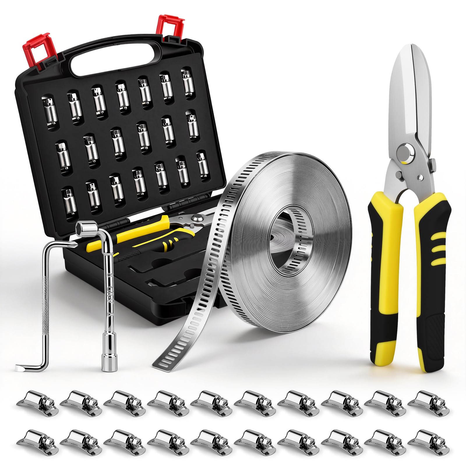 Colliers de serrage inox réglables pour tube et conduit de carburant