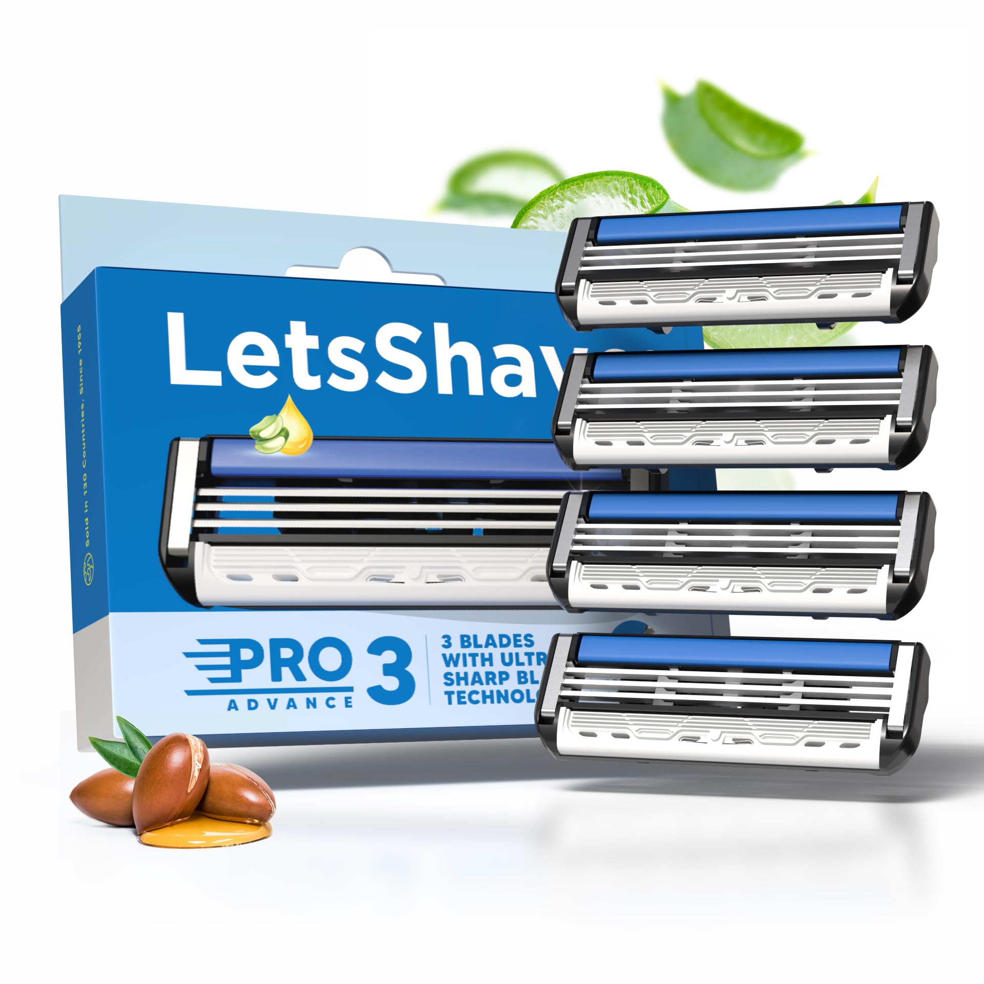 LetsShave Pro 3 Advance Shaving Razor Blades Refill (Cartridges), Pack of 4, World's First 3 Blade with Rubber Guard & Open Flow Architecture, Blades for Men-image-47