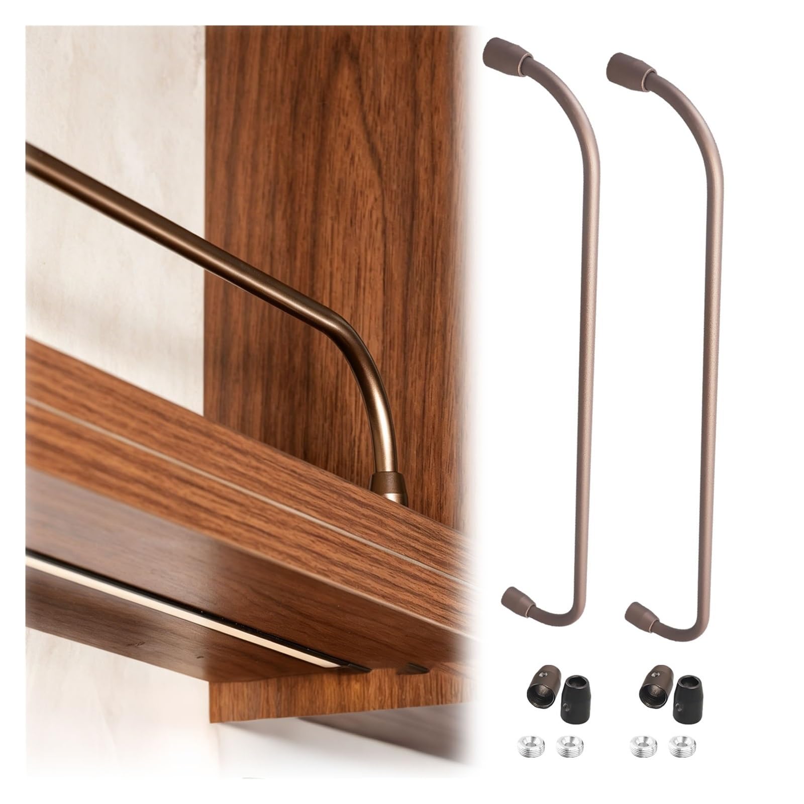 Garde-corps anti-chute pour armoire d'entrée et étagère de toilette, lot de 2 en 78,7 cm