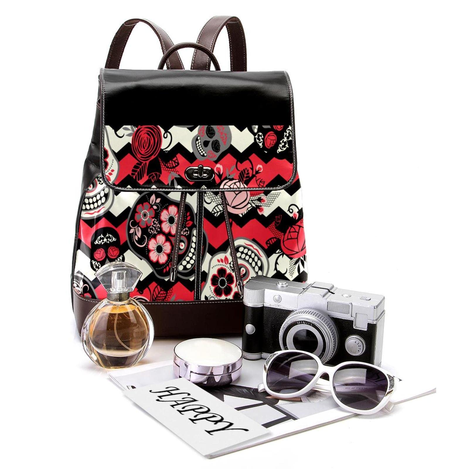 Retro paski boho mini sztuczna skóra plecak torebka, damski plecak torebka torba szkolna, Wielokolorowy 12