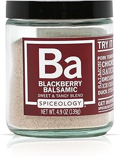 Spiceology – Blackberry Balsamic Seasoning – Sweet and Tangy Spice Blend with Blackberry and Balsamic Vinegar – Ideal for Chicken, Pork, Duck, and Lamb – 4.9 oz