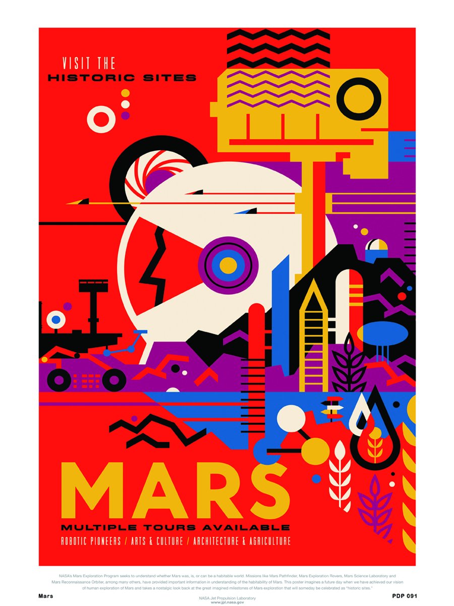 onthewall Mars Nasa Space exploration 30x40cm Art Poster Print