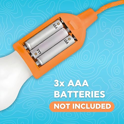 Miniatura 8 de 4 luces LED colgantes seguras para niños, para casa de juegos, camping, interior/exterior, lámparas que funcionan con pilas con cadena de tracción