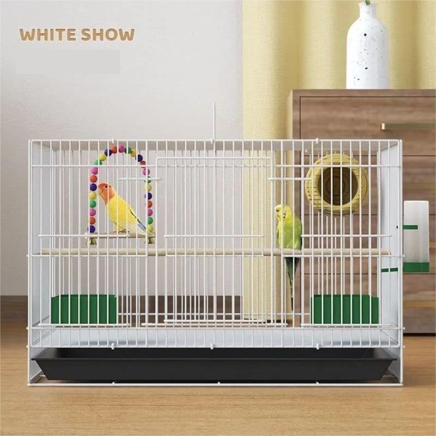 Jaula De Aves Para Canarios Transportadores Rectangulares Para Pájaros, Soporte Rodante Inferior De ABS, Jaula Para Para Mascotas, Vuelo Con Alimentador Para Hotel En Casa Loros Conures(Pink,50*33cm)
