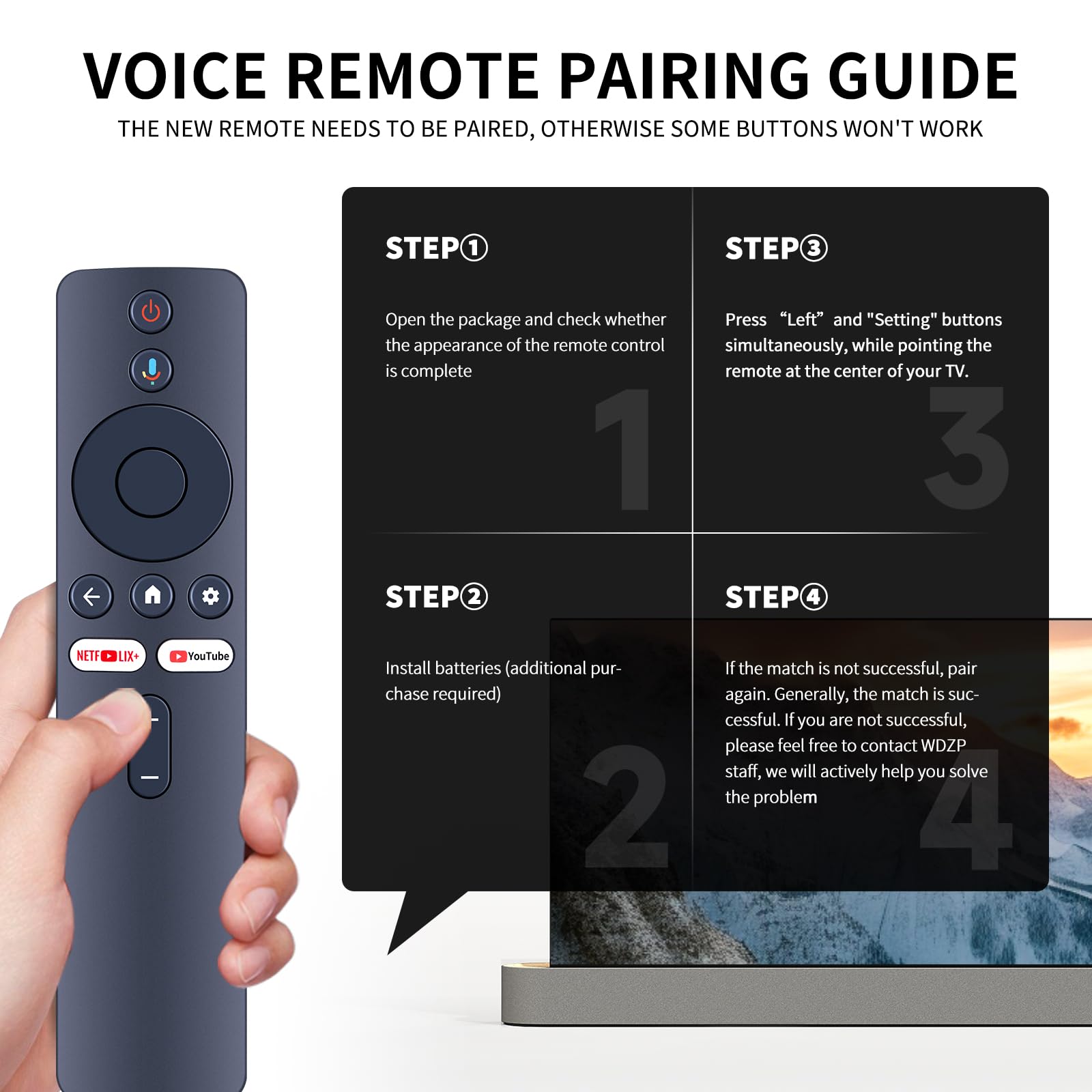 Mando a distancia de repuesto para proyector inteligente Xiaomi L1 Pro RC604-MG1