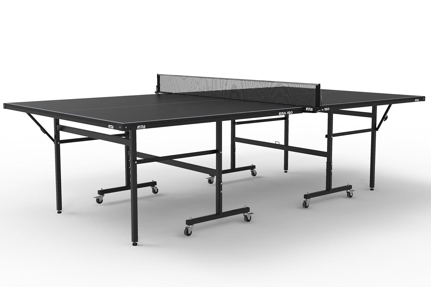 STAG ICONIC Era 150 Indoor Table Tennis Table | Premium Full-Size 15mm Ping Pong Table with UV-Coated Surface, Easy Folding, Wheels & Accessories for Home & Clubs STAG ICONIC Era 150 Indoor Table Tennis Table | Premium Full-Size 15mm Ping Pong Table with UV-Coated Surface, Easy Folding, Wheels & Accessories for Home & Clubs