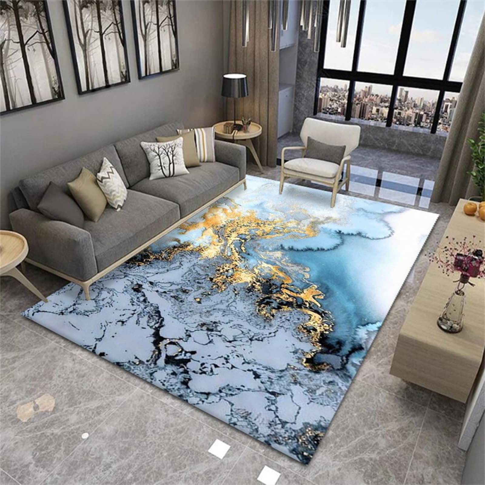Tapis circuit voiture antiderapant et durable 80x160cm pour chambre de garcon