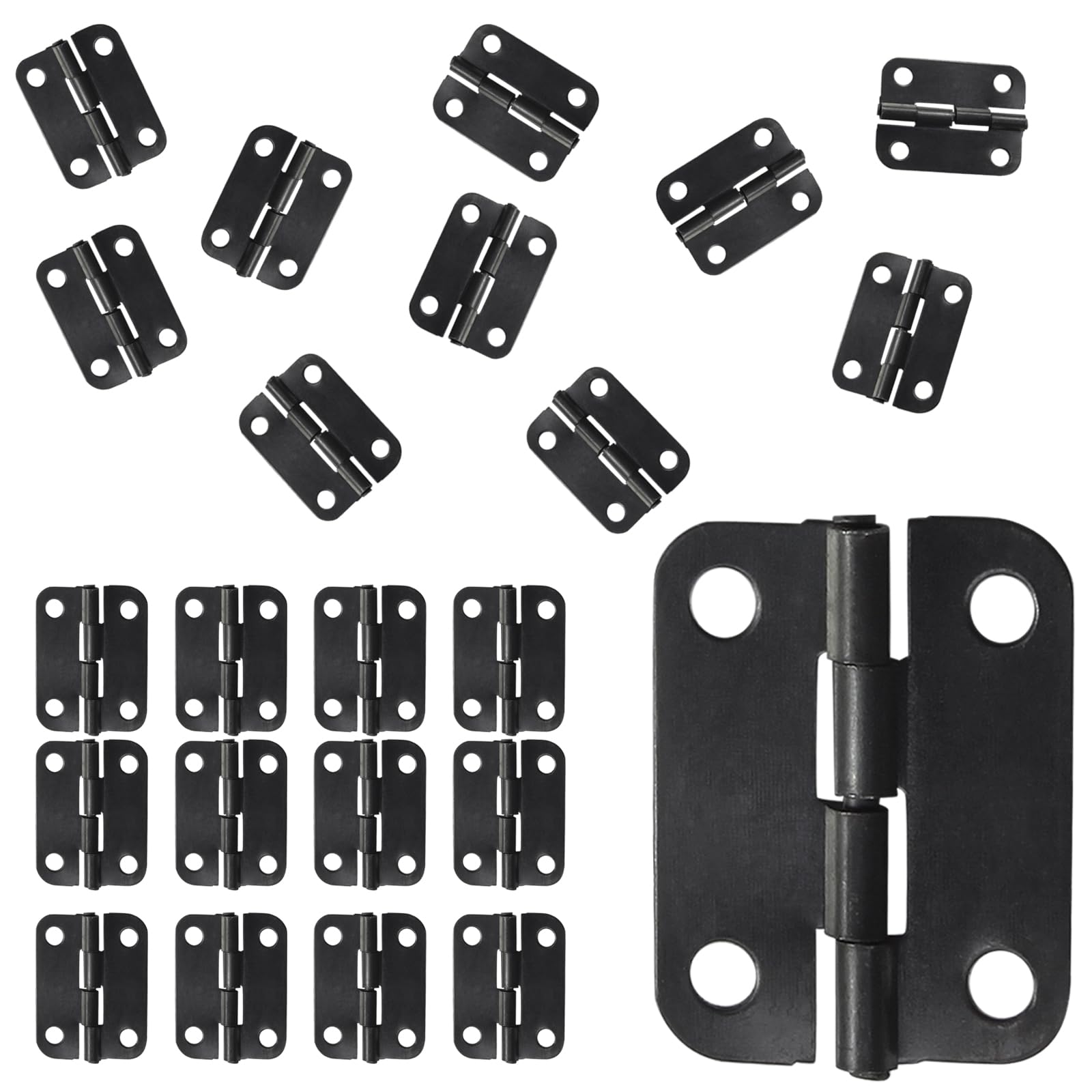 Black Cabinet Hinges - 24 Pack -6 Black Cabinet Hinges - 24 Pack -6