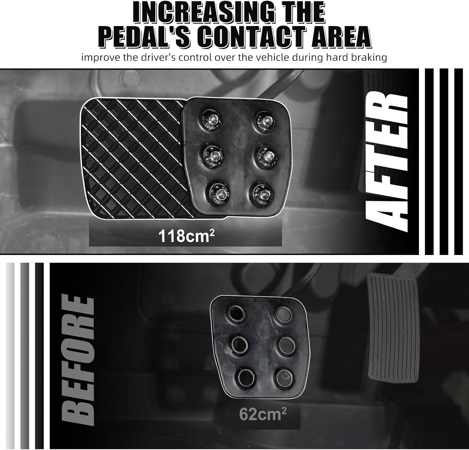 NICECNC Black Aluminum Brake Pedal Extention Compatible with Can Am Maverick X3 4x4 Turbo DPS 2017-2021, Maverick X3 4x4 DS Turbo DPS 2021-2023, See Fitments