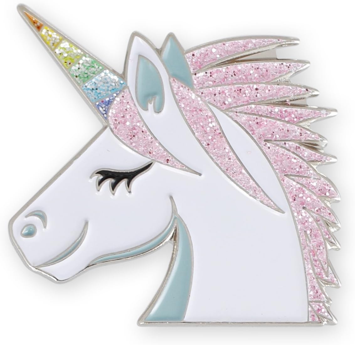 Rainbow Unicorn Glitter Enamel Lapel Pin (1 Pin)