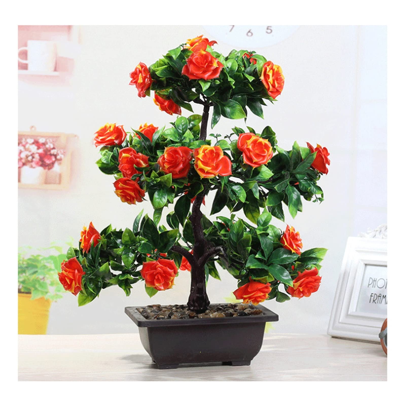 GTHTUHFD Artificial Potted Fake Green Plant Bonsai Artificial Green Plant Pot Plant Artificial Tree