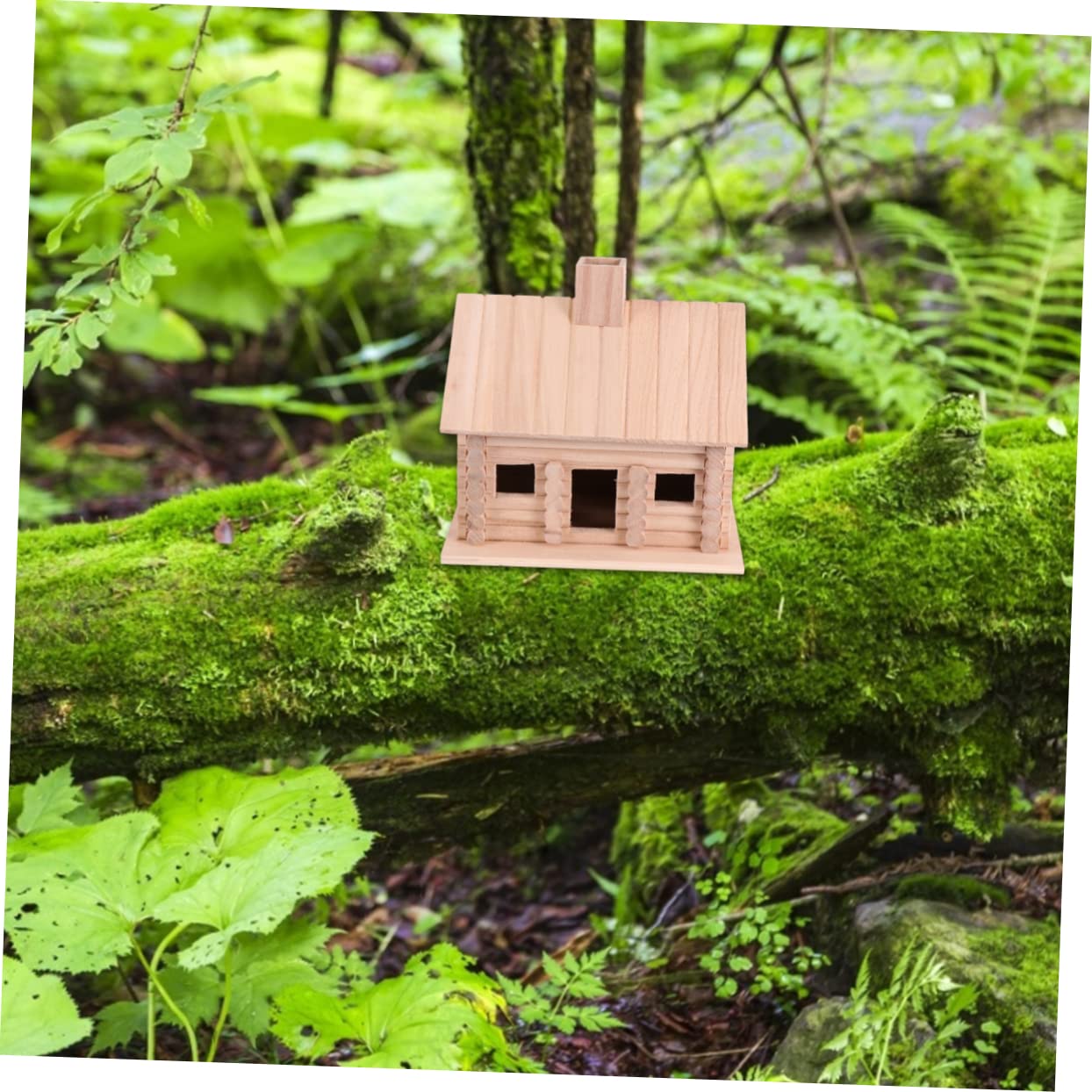 Holz Vogelnest und Stabilem Boden im Hüttendesign mit Breitem Eingang