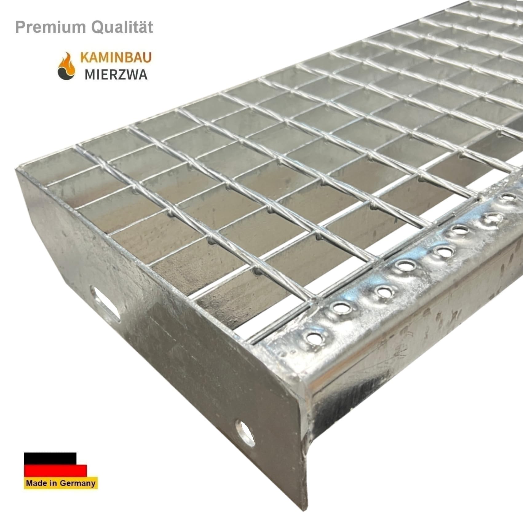 Nazwa artykułu: Premium stalowe schody policzkowe, w całości ocynkowane, z poręczą po prawej stronie, 17 stopni ocynkowanych (szerokość 60 cm) (wysokość 323 cm), schodki zewnętrzne, schodki kratowe