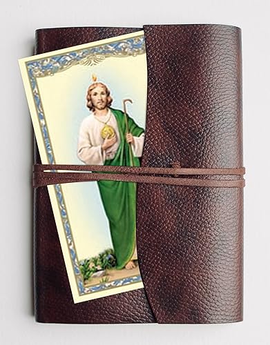 Miniatura 4 de Mini estatua de San Judas (2.5 pulgadas) con tarjeta de oración laminada de San Judas, tarjeta de oración del Señor, figura de estatua de San Judas