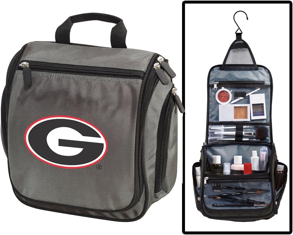 Broad Bay University of Georgia Toiletry Bags or Hanging Travel Shaving Kits (Multi Color - Black)