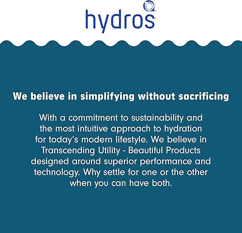 Miniatura 6 de Hydros Jarra de filtro de agua de 64 onzas, impulsada por Fast Flo Tech, apta para lavavajillas, llenado rápido de 60 segundos, filtro de agua sin