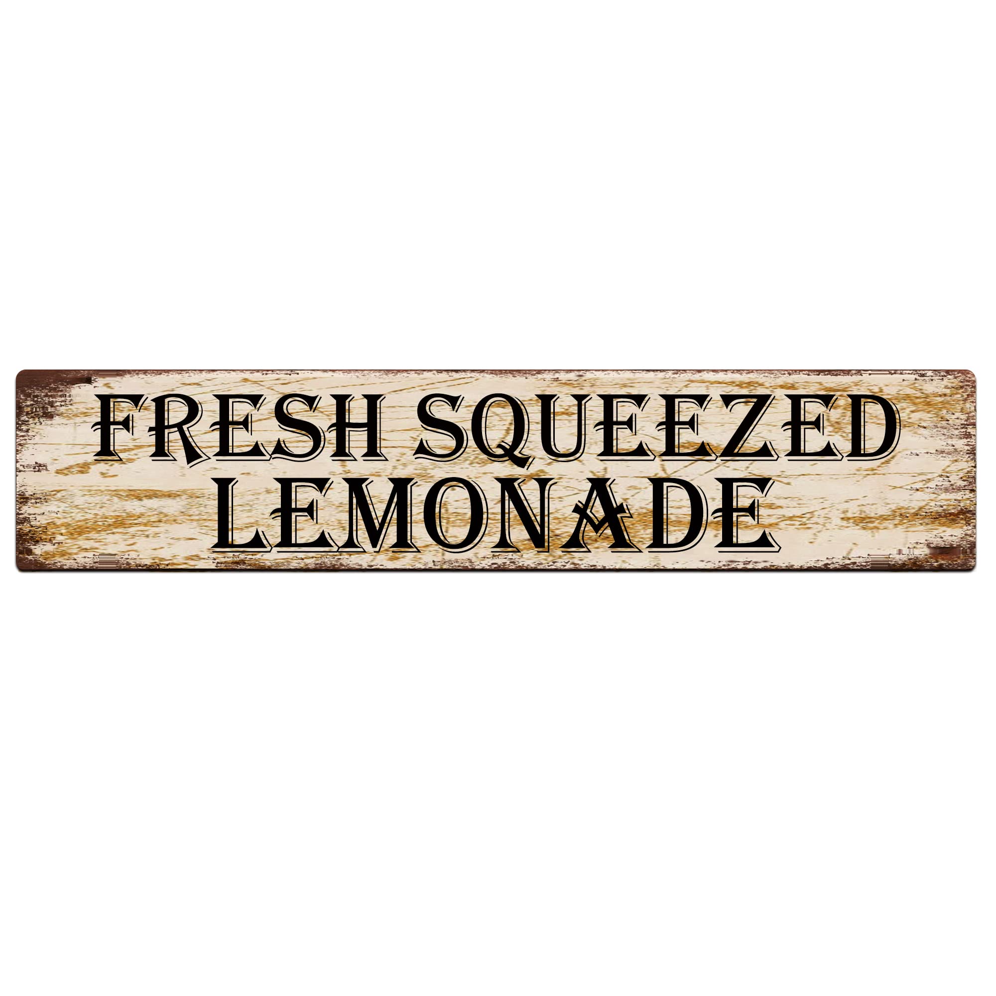 Fresh Squeezed Lemonade Retro Tin Signs Aluminum Metal Sign for Kitchen Home Garden Wall Bar Cafe Decor 4x16 Inch