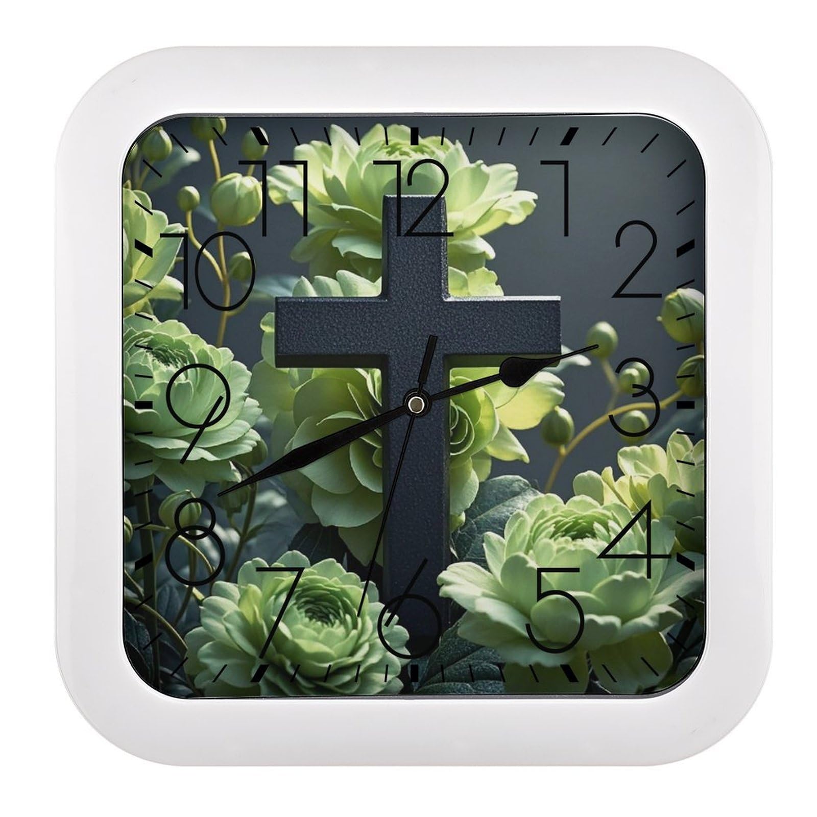 Horloge murale silencieuse carrée pour un bureau zen et salon tendance sans bruit
