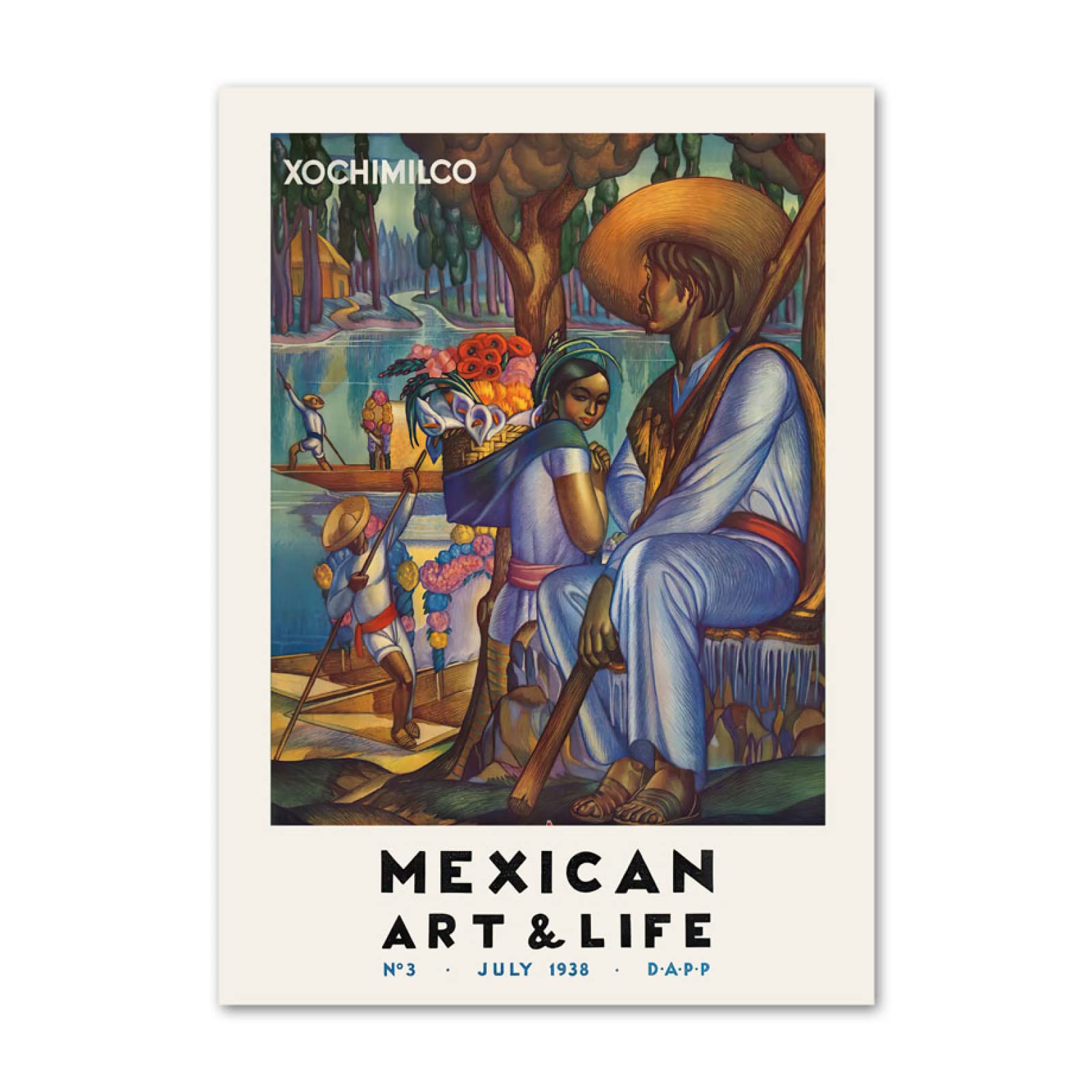 BBAUERMexican Artlife Vintage Poster Mexico Wall Art Mexico Prints Mexican Pop Art Canvas Painting For Home Mexico Style Decor Pictures 50x70cm No Frame