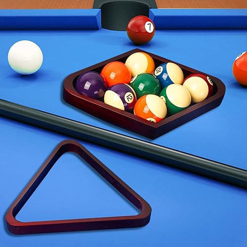 Miniatura 7 de GSE Games & Sports Expert Juego de 8 bolas triangulares y 9 bolas de diamante con bolas de piscina estándar de 2-14 pulgadas, juego de bolas de