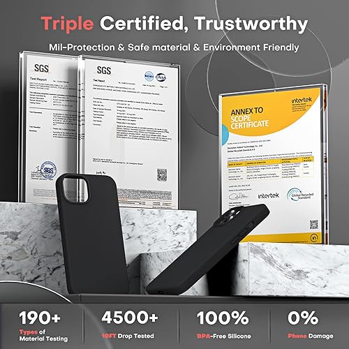 Vista 26 de TOCOL - Funda 5 en 1 para iPhone 11, con 2 protectores de pantalla + 2 protectores de lente de cámara, funda delgada de silicona líquida a prueba