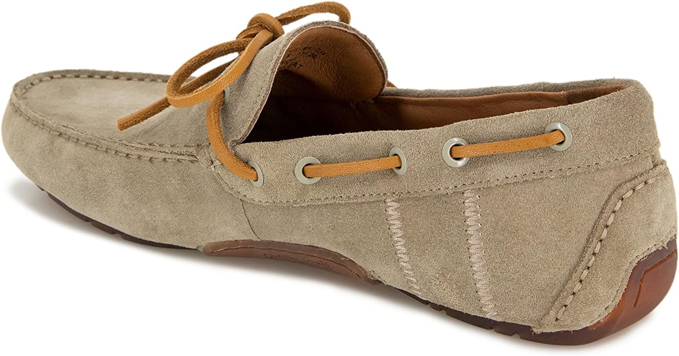 Gentle Souls by Kenneth Cole Men's NYLE Driver Boat Slipper, Taupe Suede, 7.5