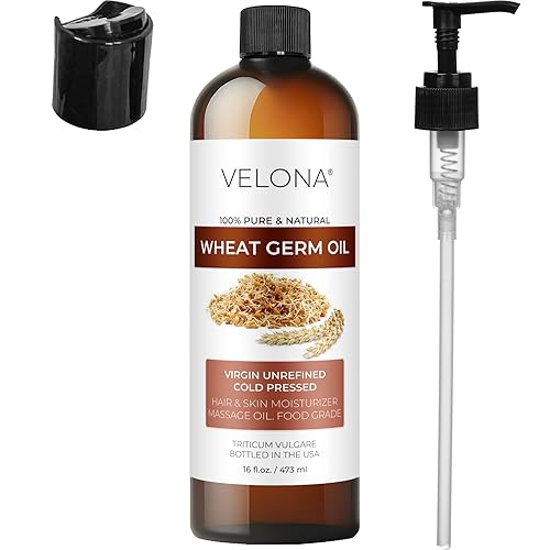 Miniatura 6 de velona Aceite de germen de trigo de grado USP de 16 onzas, aceite portador 100% puro y natural, sin refinar, para invierno, cocina, cara, cabello,