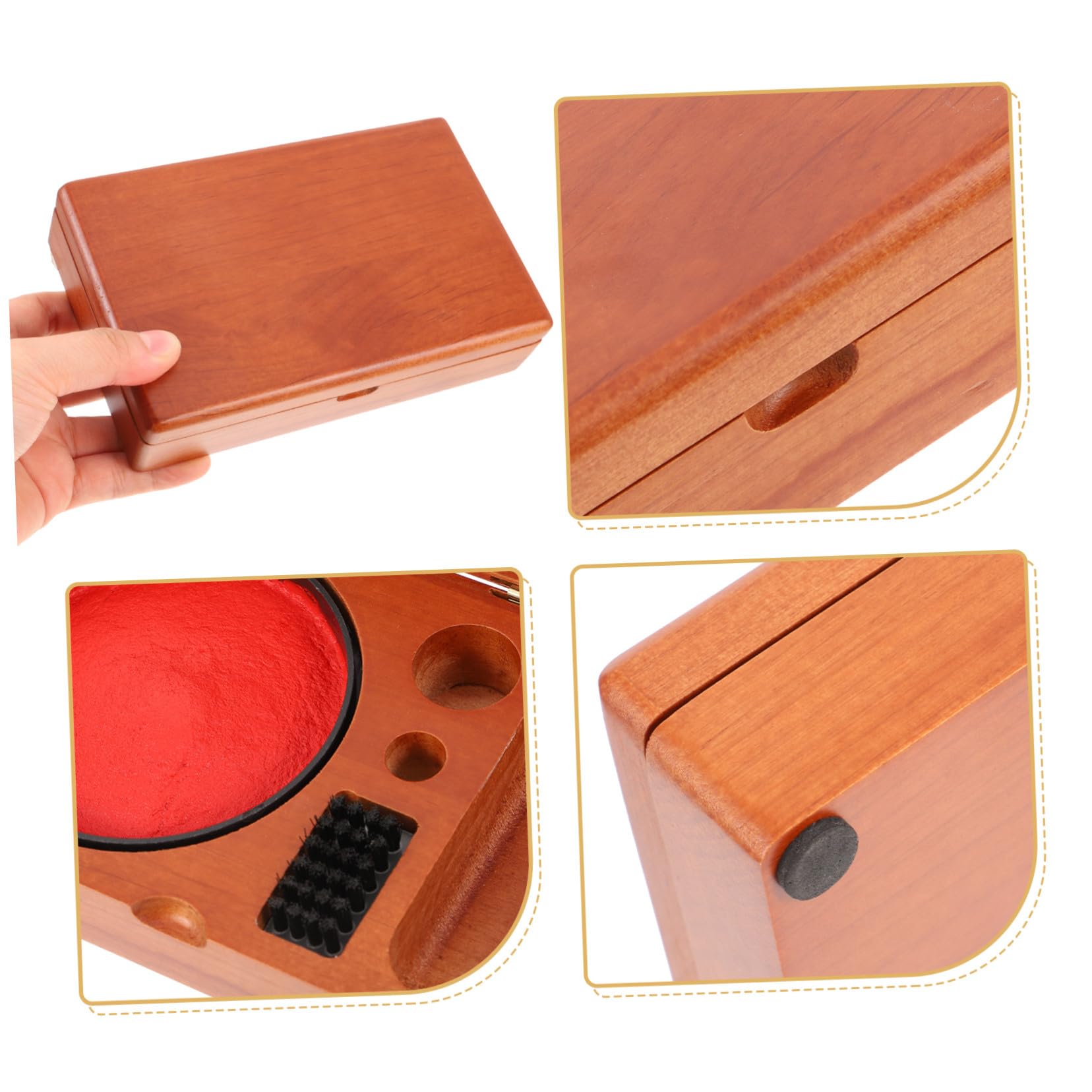 Scatola in Legno Vintage per Timbri e Tamponi Inchiostro