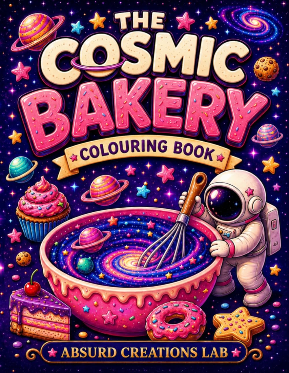 The Cosmic Bakery Adult Coloring Book