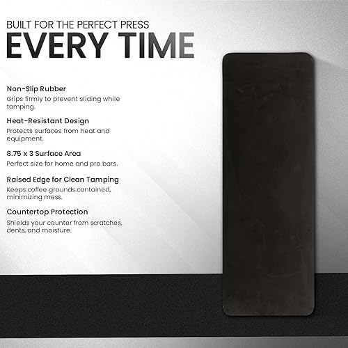 Miniatura 2 de Rattleware Alfombrilla de amortiguación color negro prémium de 8.75 x 3 pulgadas, goma antideslizante densa y duradera, protección de encimera