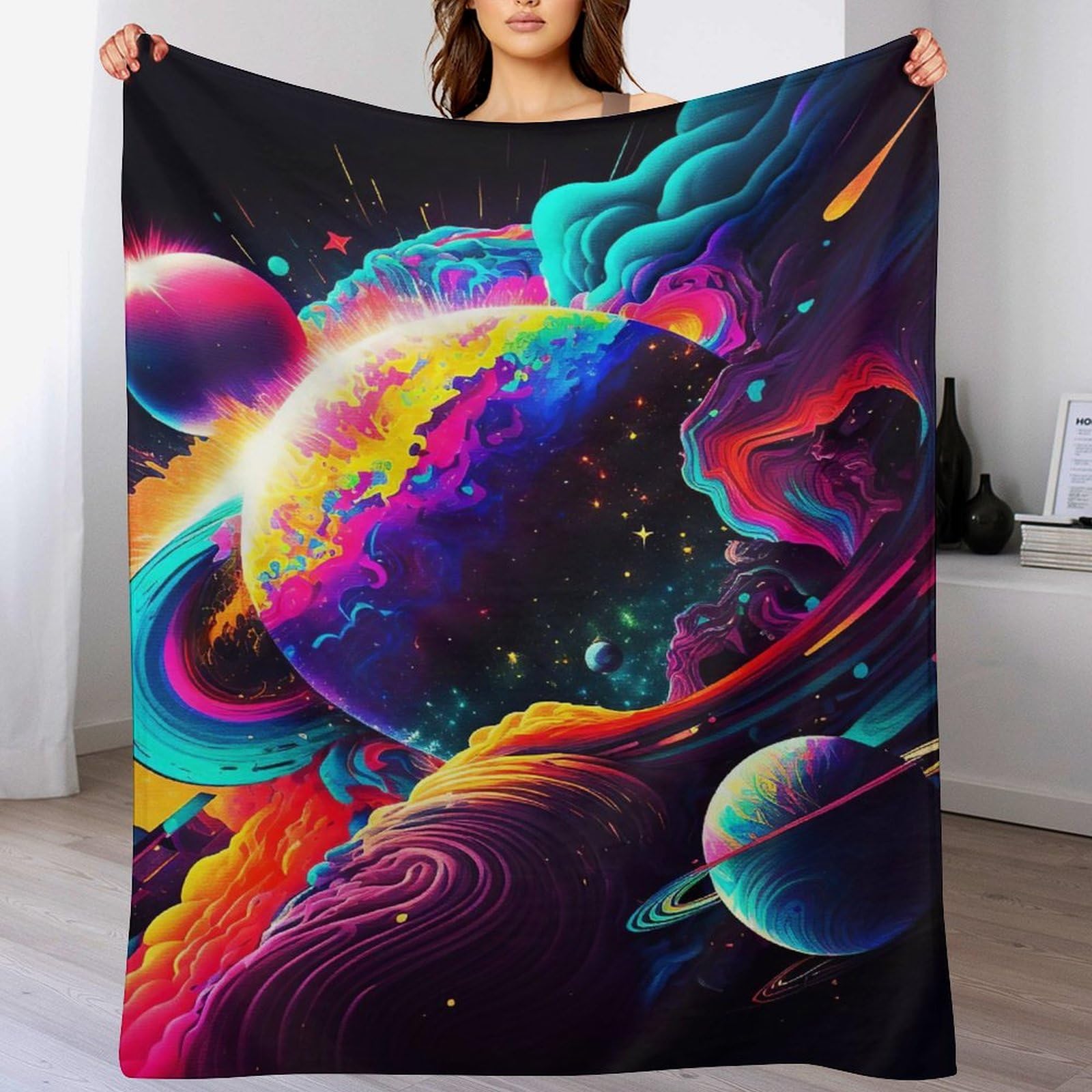 Couverture polaire douce pour réchauffer les cœurs sous un magnifique ciel étoilé