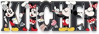 Disney Mickey and Minnie Mouse Kitchen Collage Wood Tabletop Decor - Cute Decoration to Hang or Display