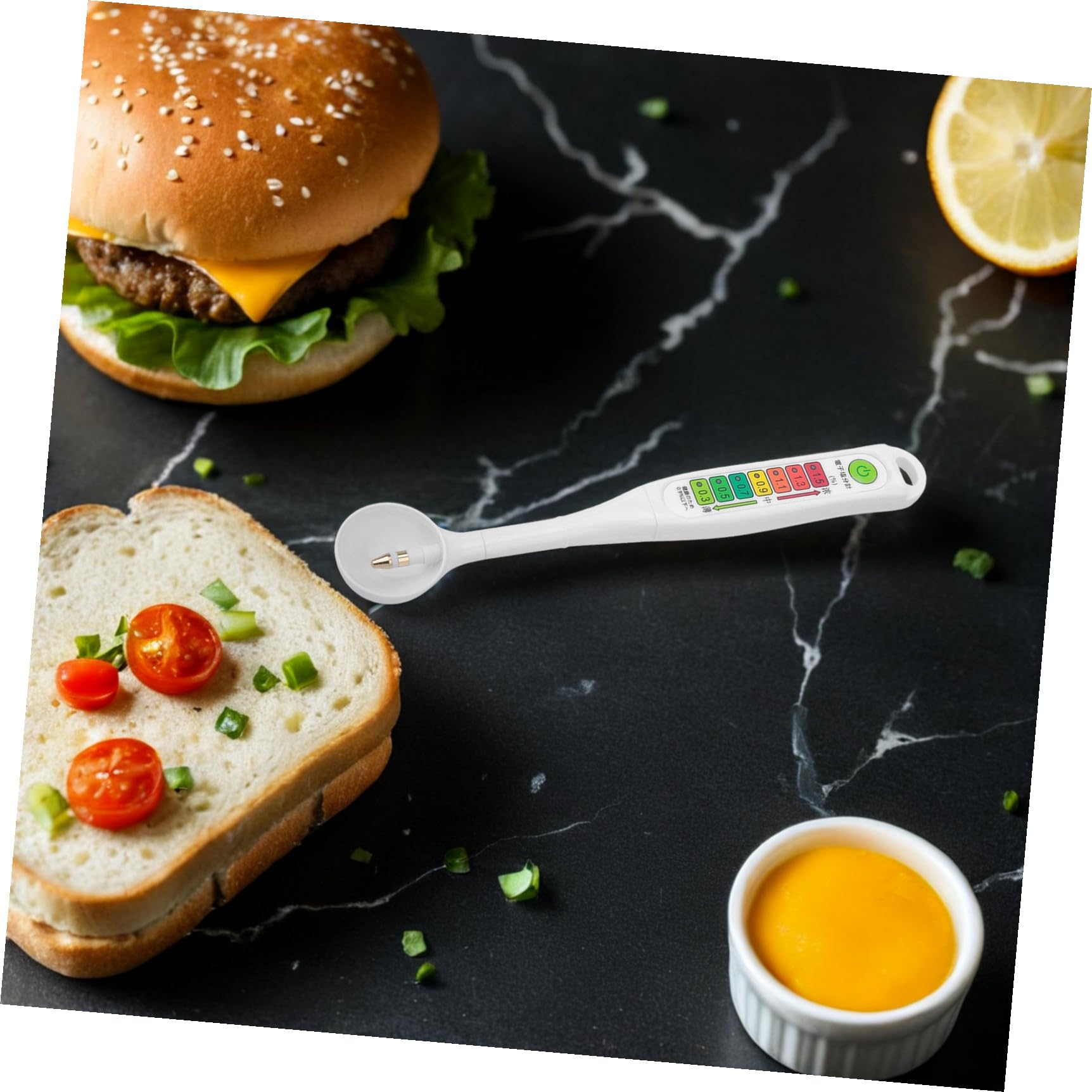 OUNONA Misuratore Salinità Portatile Per Alimenti Display Led Strumento Test Della Salinità Per Salamoia Sottaceti e Fermentati Dispositivo Misurazione Del Alimentare