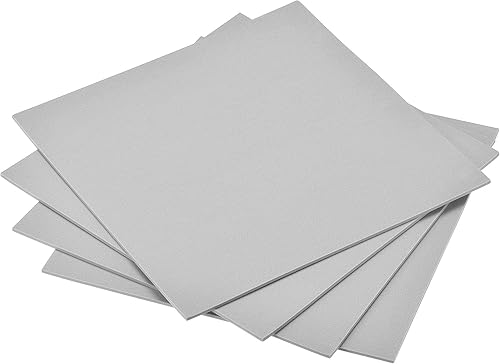 uxcell Hojas de espuma EVA gris de 10 x 10 pulgadas, 0.118 in de grosor para manualidades y proyectos de bricolaje, 4 unidades