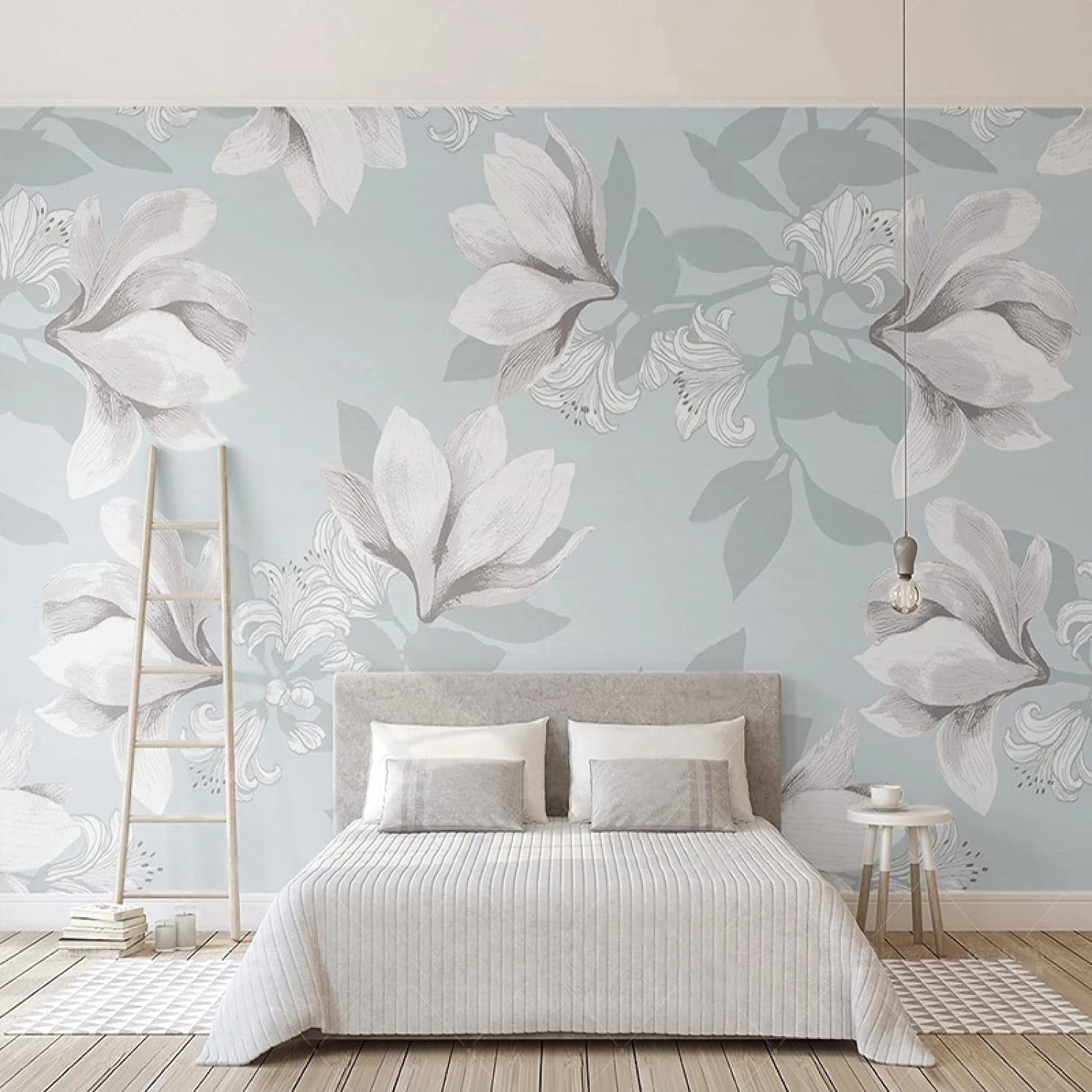 Papier peint mural 3D plantes fleurs autocollant taille multiple