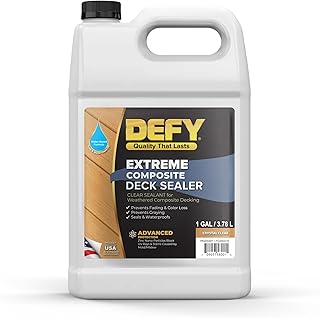 DEFY Extreme Composite Deck Sealer – Crystal Clear Waterproof Sealant fo...
