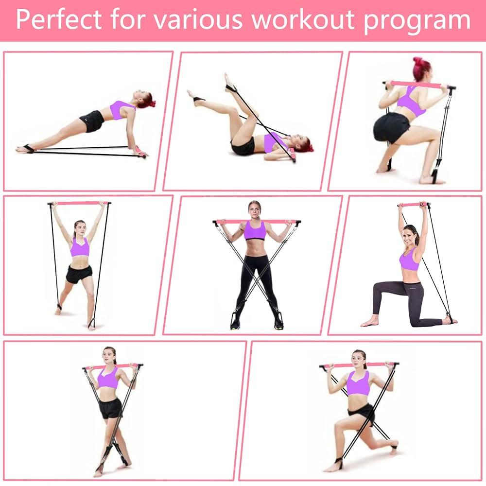 ALongSong Pilatesutrustning, Pilates Reformer Med 6