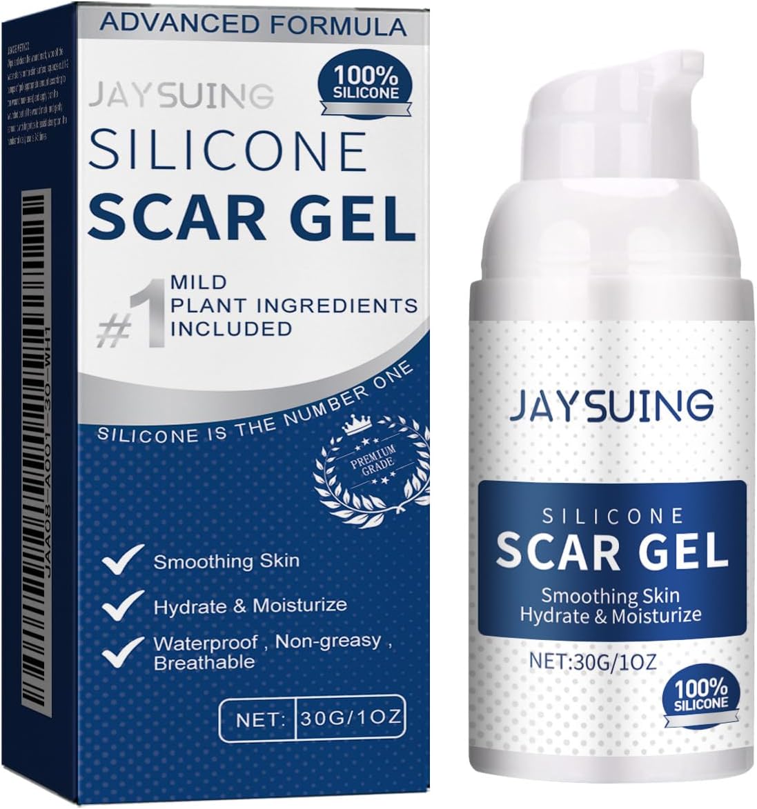 TERRIFI Silicone Scar Gel 30g Scar Cream for Scar Removal and Treatment, Effective on C-Section, Stretch Marks, Acne, Surgery Scars, Suitable for Old and New Scars, Advanced Scar Healing Formula