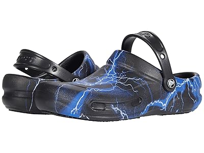 Crocs Work Bistro Graphic Clog Clog/Mule Shoes Black/Lightning Bolts
