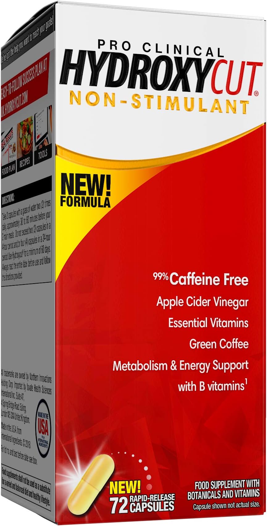 Weight Loss Pills for Women & Men | MuscleTech Hydroxycut Pro Clinical Non-Stimulant | Weight Loss Supplement Pills | Metabolism Booster for Weight Loss | Featuring Apple Cider Vinegar | 72 Pills