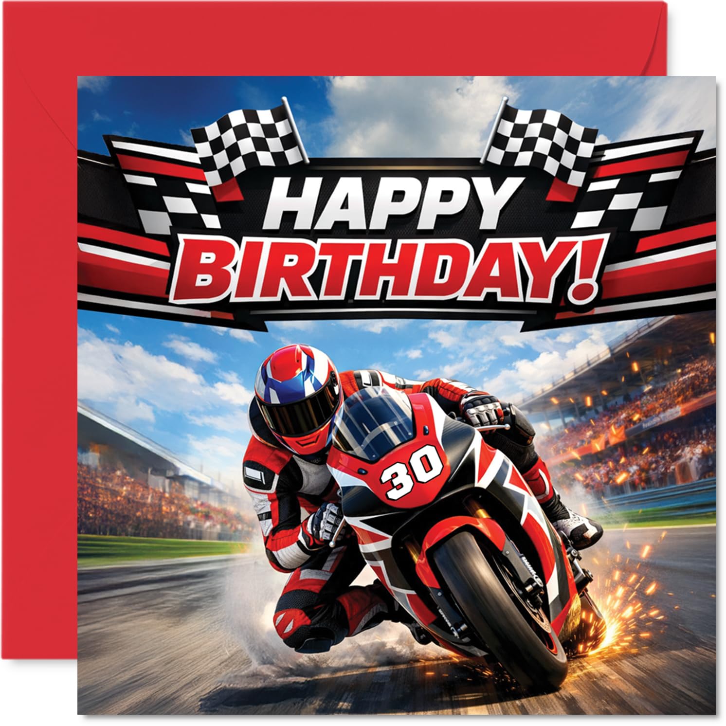 Playful 30th Birthday Card, Start Your Engines for a Legendary 30th