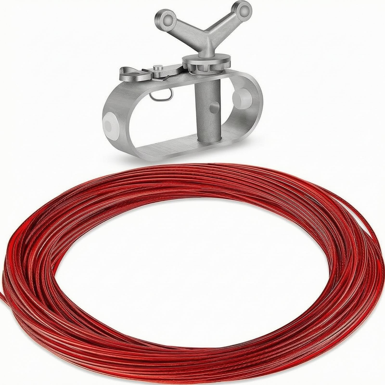 Pool Winterizing Cover Cable and Winch Kit Heavy-Duty Pool Winterizing Cover Winch with Cable for Above-Ground Pools Winch W 40M Steel-image-20