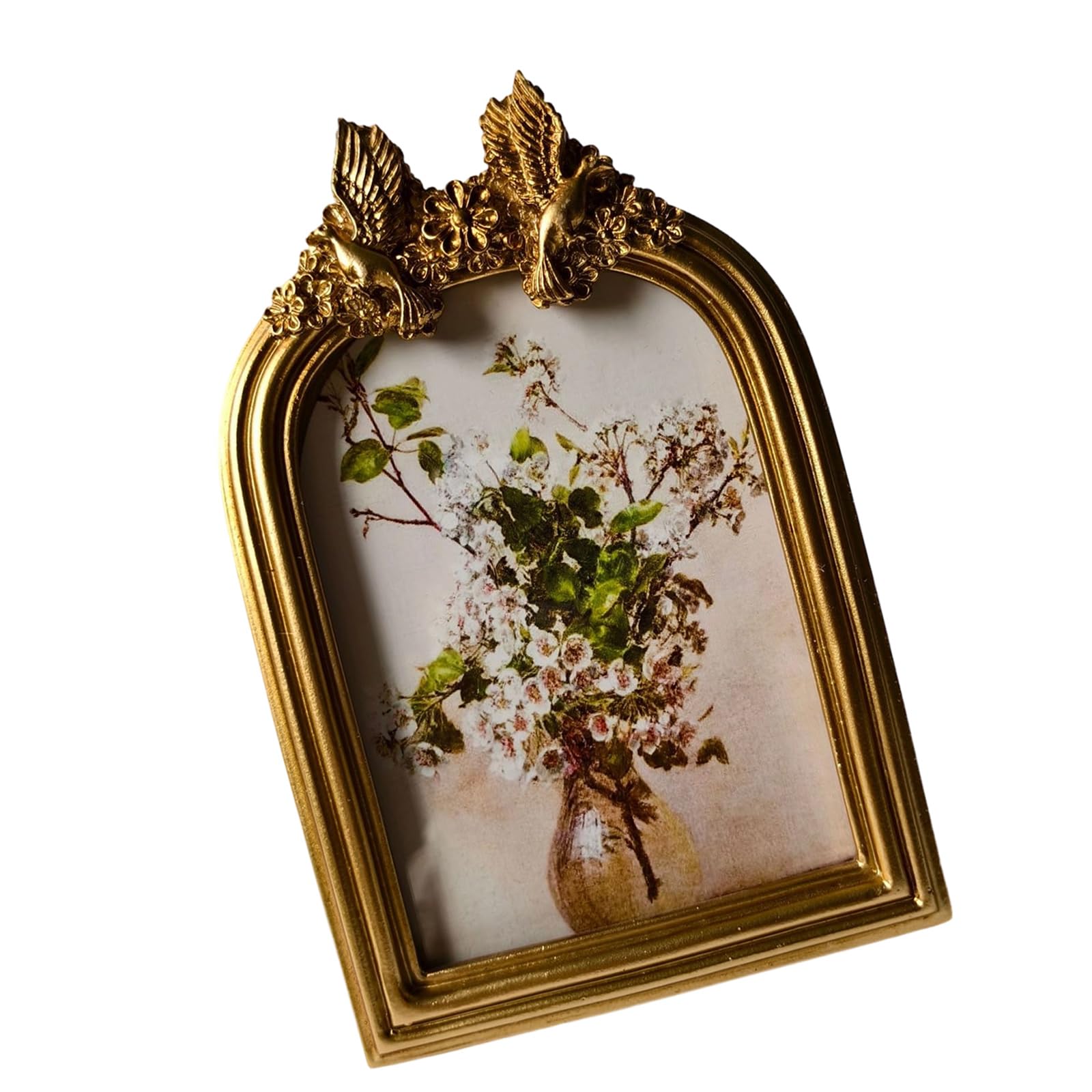 Piceioep Retro Photo Gallery Frame, Ornate Decorative Art for Tabletop Display, Vintage Decor Ornate Decorative Art