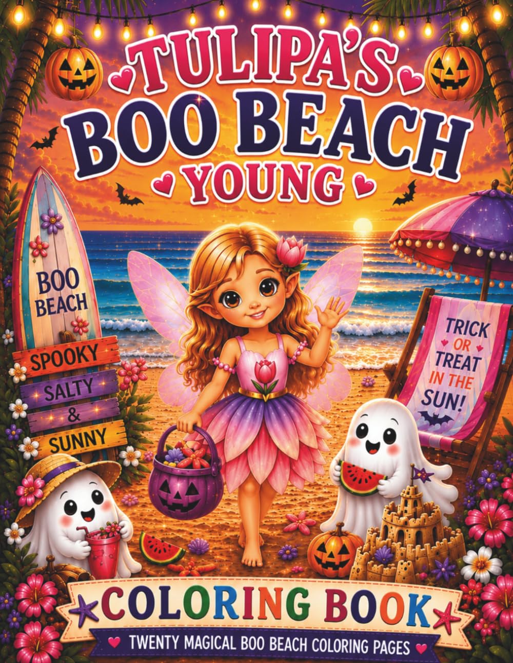 Tulipa Boo Beach Young Coloring Book; A Cute Fairy non Spooky Halloween Summer Beach Adventure (The Tulipa Fairy Princess Adventure Series)