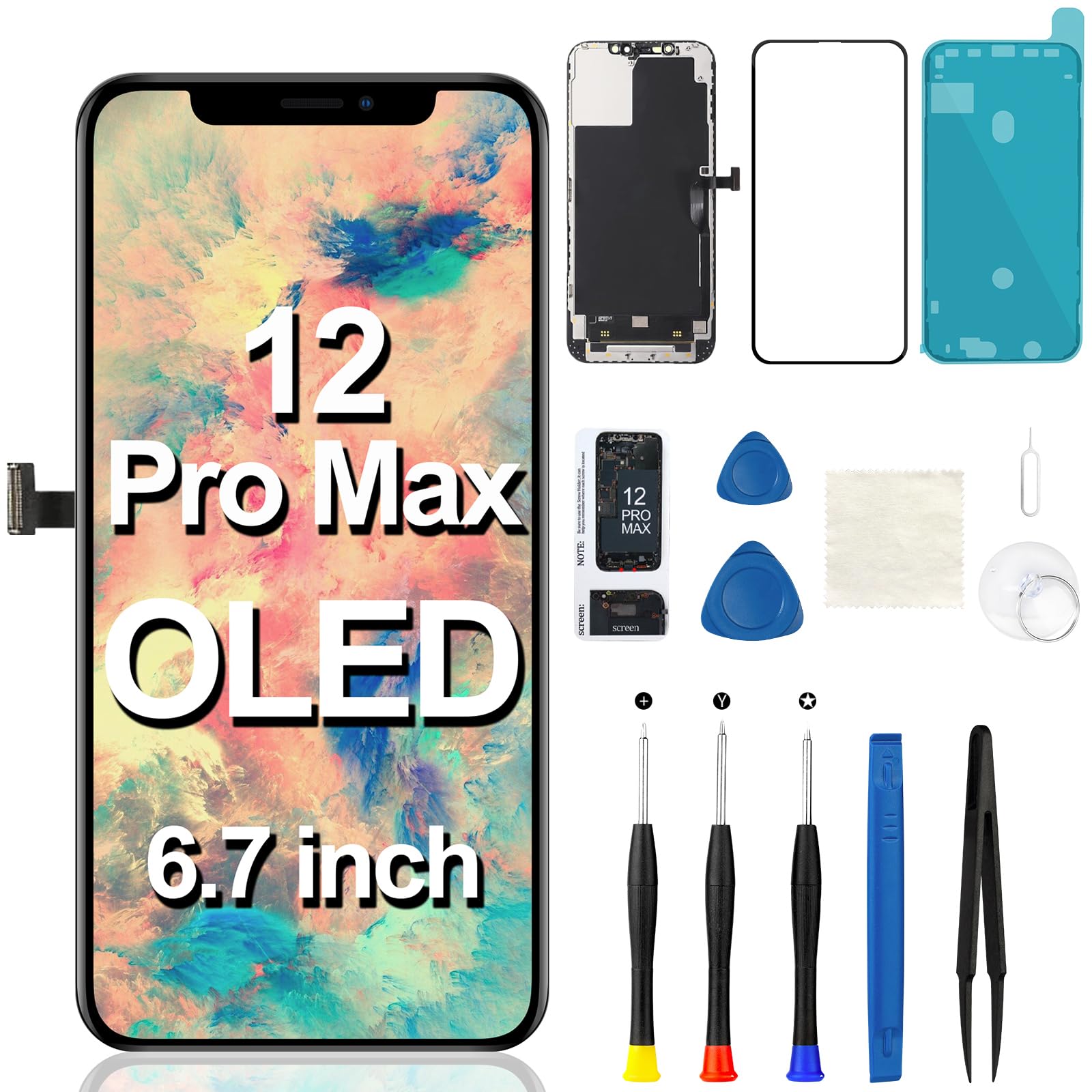 Amazon.com: OLED for iPhone 12 Pro Max Screen Replacement LCD