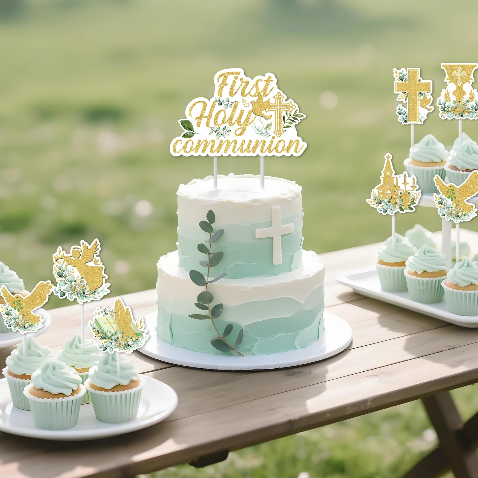 Jollyboom First Holy Communion Decorations Sage Green - Image 2