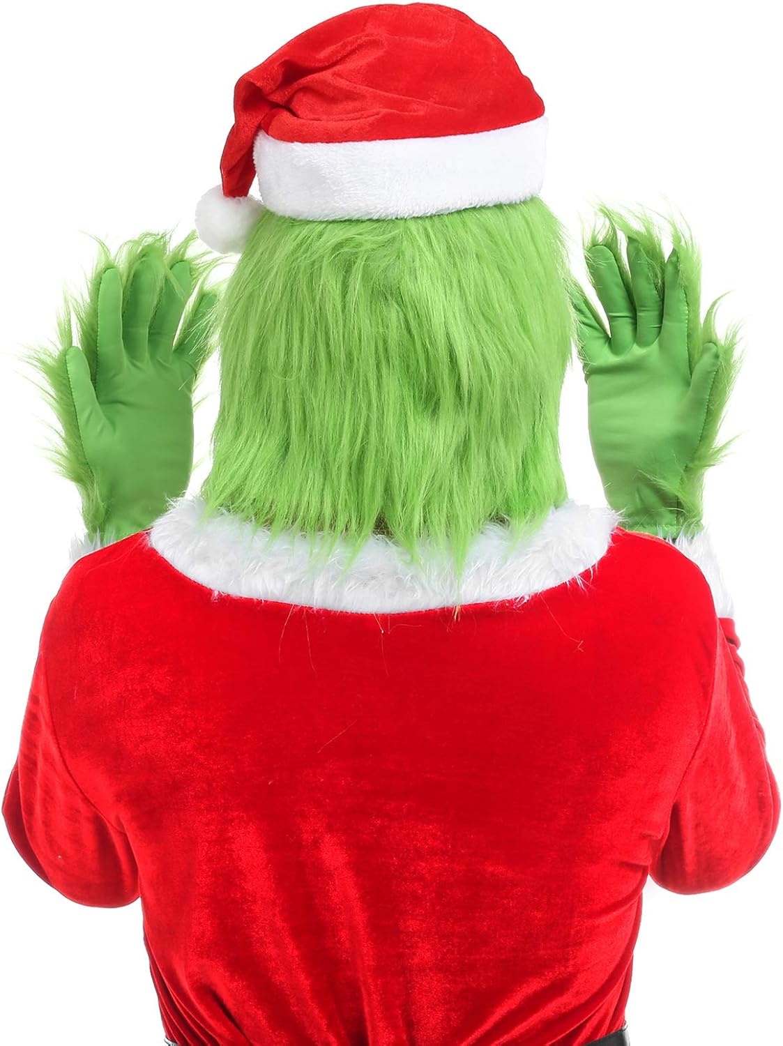 Green Furry Hand Gloves for Adult Halloween Christmas Cosplay Costume Accessories - Image 5