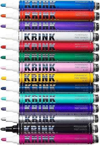 Miniatura 7 de Krink K-42 - Rotulador de pintura amarilla  Rotulador vibrante y opaco para cualquier superficie  Marcador permanente con pintura a base de alcohol